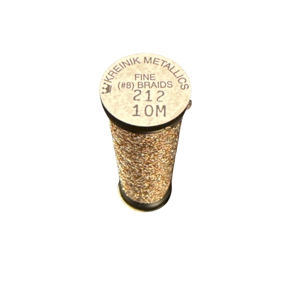 Kreinik Metallics Fine #8 Braid 212 Golden Sand 10M Good Metallic Thread